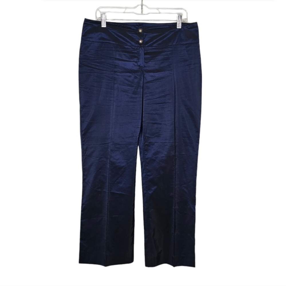 Oltre Blue Straight Leg Pants Italian Made Size 12